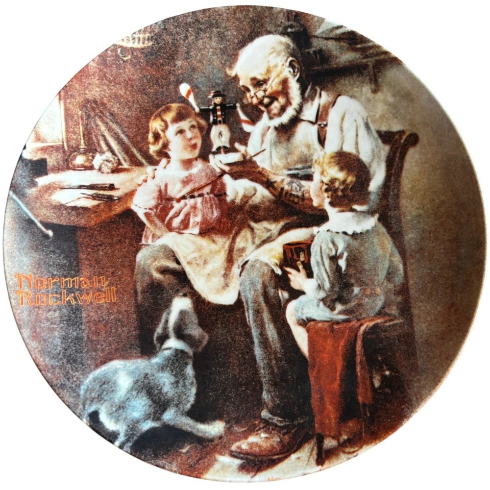 Norman Rockwell The Toy Maker 1977 Knowles Heritage Collection Plate 16848C